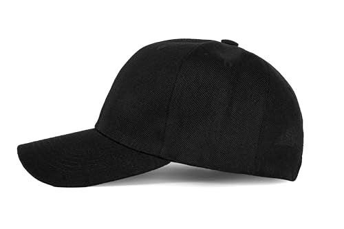 Edoneery Baseball Cap for Men and Women, Low Profile Washed Cotton Dad Hat - color: Black-2
