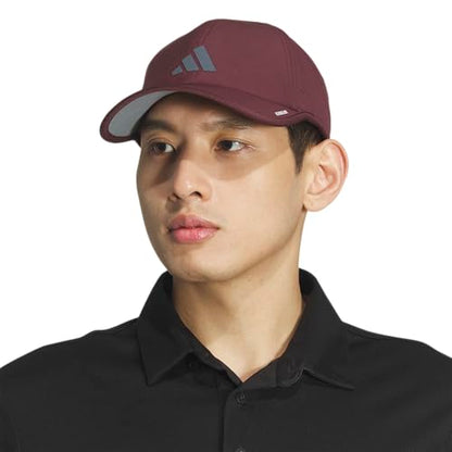 adidas Men's Superlite Hat - color: Aurora Ruby Red/Onix Grey/3