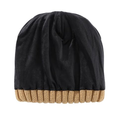 Home Prefer Mens Winter Hat Wool Fleece Lined Knit Beanie Hat Warm Stocking Caps - color: Khaki