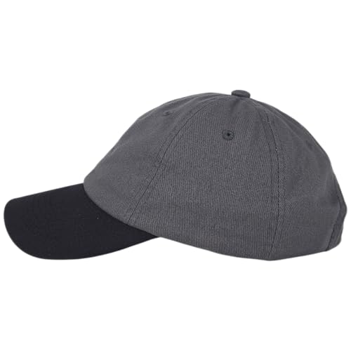 E BY ELIDAN Two Tone Dad Hat, Low Profile Baseball Cap - color: Charcoal Black