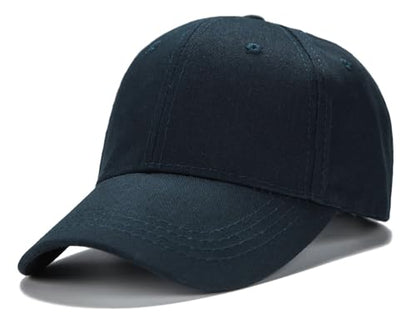 Edoneery Kids Baseball Hat, Adjustable Cotton Cap - color: Navy, style: 9-14 Years