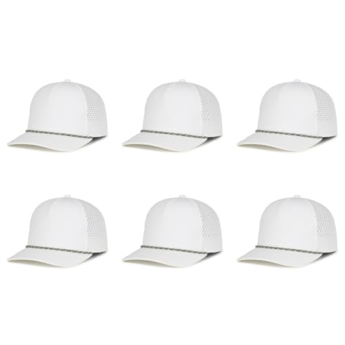 Outdoor Cap OC551 Mesh Back 5-Panel Hat – Bulk Packs Available, One Size - color: White