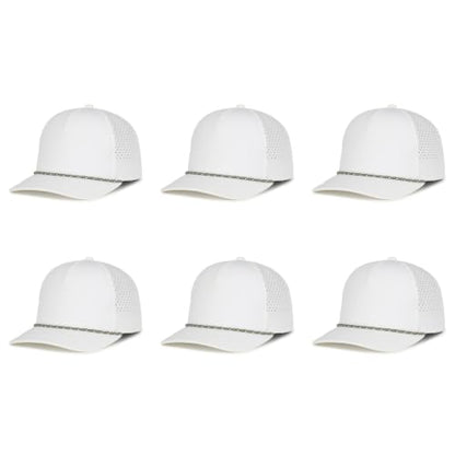 Outdoor Cap OC551 Mesh Back 5-Panel Hat – Bulk Packs Available, One Size - color: White