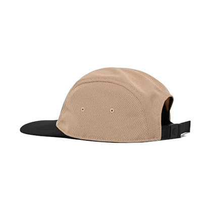 Clakllie Quick Dry Flat Brim Hat Women's 5 Panel Cap Casual Baseball Cap Cooling Mesh Hats Trucker Style Flat Bill Hat,WBTQH2401-Orange