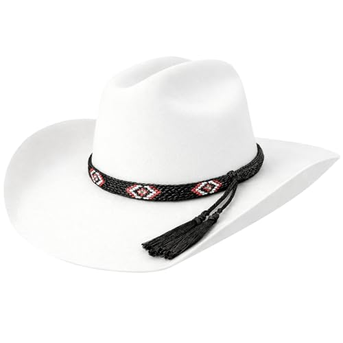 Gamboa Horsehair Hat Band for Cowboy Hats - color: Beaded Design