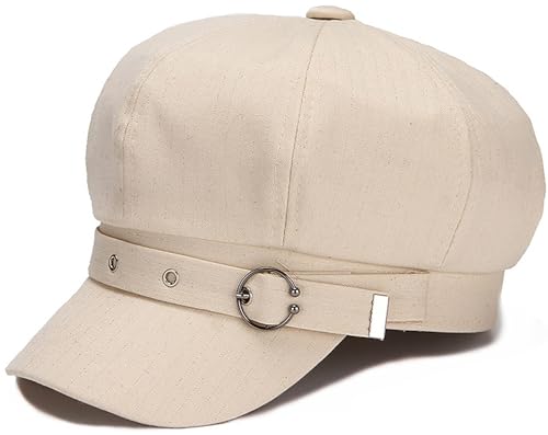 Newsboy Caps for Women Classic Beret Hats Autumn Winter Cap - color: C-beige
