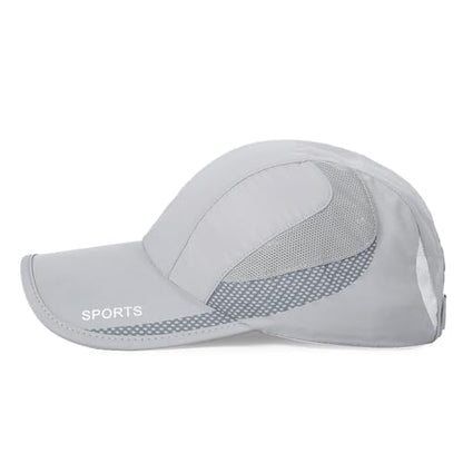 HH HOFNEN Quick Dry Cap Lightweight Running Sports Golf Hat for Men Women - color: #3 Light Gray