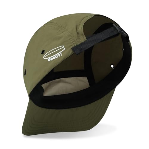 Clakllie Quick Dry Short Brim Hats for Men 5 Panel Running Hat Waterproof Baseball Cap Outdoor Hiking Hat Flat Bill Cadet Cap - color: Cdus-bssd2567-army Green