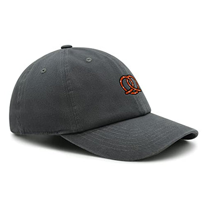 JPAK Pretzel Premium Dad Hat Embroidered Cotton Baseball Cap Snack - color: Dark Grey