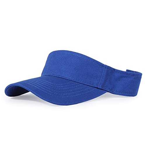 HH HOFNEN Sports Sun Visor Hats Cotton Adjustable Golf Caps for Men Women - color: #1b Dark Blue