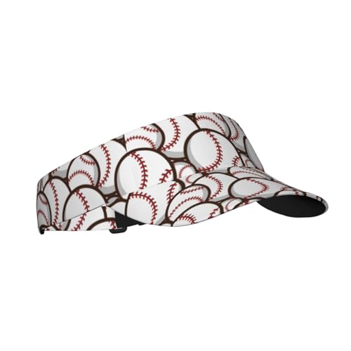 Sports Sun Visor Hats Adjustable Men Women Lightweight Packable Cooling Empty Top Visor Hat for Running, Tennis, Golf - color: Baseball