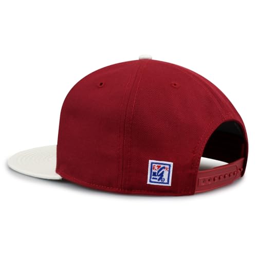 The Game NCAA Licensed, Arkansas Razorbacks Flat Brim Snapback Hat - color: Red/Split Bar