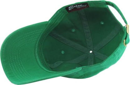 KBETHOS Classic Unisex Cotton Adjustable Low Crown Baseball Cap – Plain Dad Hat - color: Kelly Green