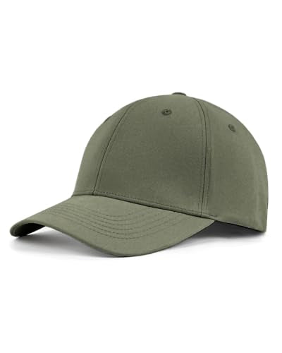 Zylioo XXL Fitted Hats for Men Big Heads, Closed Back Baseball Cap Cotton - color: Army Green, size: X-Large-XX-Large