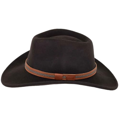 Outback Trading Unisex Adult's High Country Durable Wool Western Cowboy Hat with Brim Lock - color: Tanbark, size: Large