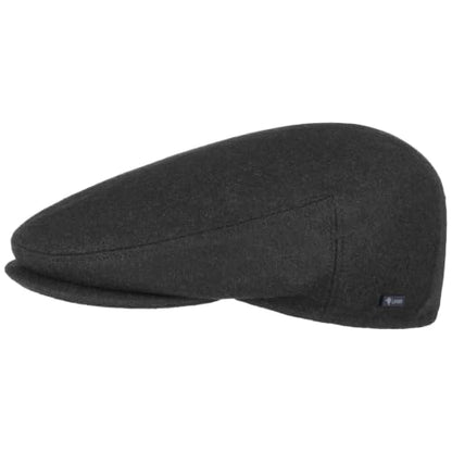 Lipodo Classic Flat Cap Italian-Made Wool Winter Peaked Ivy Cap Men Women - color: Black, size: 7 3/4