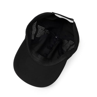 HH HOFNEN Women Quick Drying Baseball Cap Sun Hat Unstructured Golf Hat - color: #1 Black+dark Pink