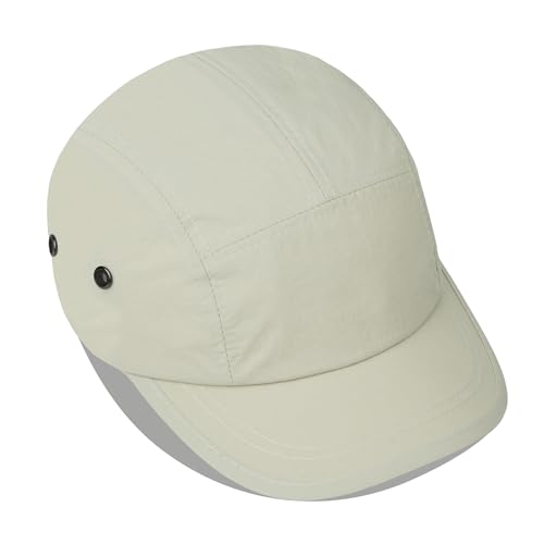 Clakllie Quick Dry Short Brim Cap for Men Lightweight 6 Panel Baseball Cap Golf Dad Hats Women's Running Trucker Hat - color: Bssd2547-beige