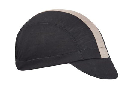Walz Caps Merino Wool 3-Panel Cycling Cap - color: Black/Gray, size: Large-X-Large