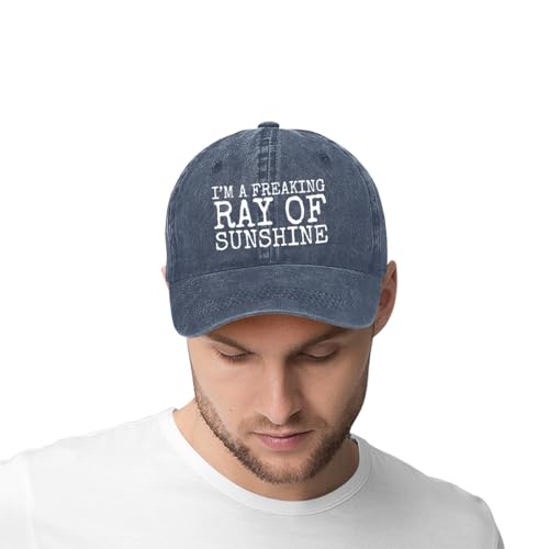 I’M A Freaking RAY of Sunshine Hat for Men Baseball CapCool Hat - color: Navy 0