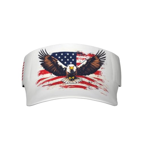 United States 250th Anniversary Hat America Patriotic Visor Caps for Women Men Adjustable Sun Hat - color: Bald Eagle With American Flag 9
