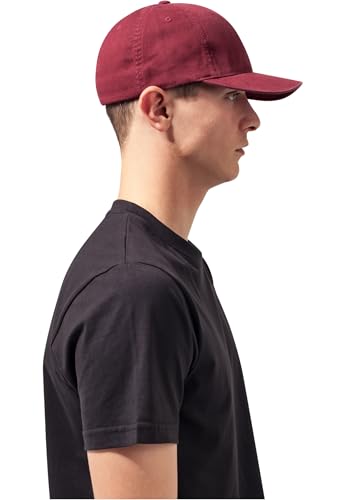 Flexfit Garment Washed Cotton Dad Hat Caps, Unisex, Garment Washed Cotton Dad Hat - color: Maroon, size: Small-Medium