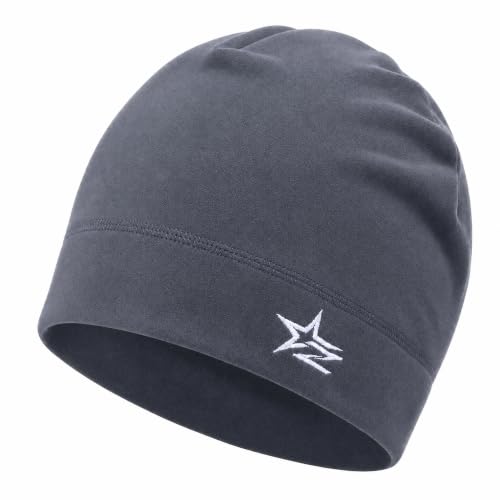 Thermal Skull Cap Men Women Warm Winter Beanie Running Skully - color: Dark Grey