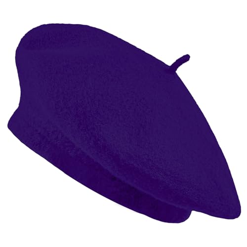 Jolbndcv 6PCS Beret, French Beanie, Outdoor, Winter, Fashion Lady Hat - color: Dark Purple