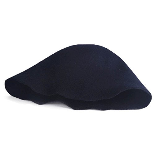 Wool Felt Cone Cloche Hood Millinery Hats Fascinators Block Base Body B107 - color: #11 Dark Blue