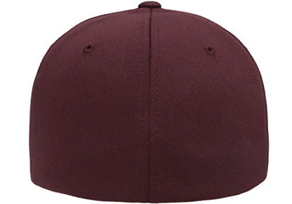 Flexfit Men's Athletic Baseball Fitted Cap - color: Maroon, size: Small-Medium
