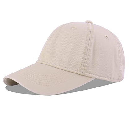 LANGZHEN Unisex Baseball Cap 100% Cotton Fits Men Women Washed Denim Adjustable Dad Hat - color: Black+khaki