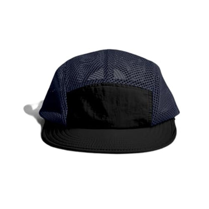 FASHIXD Mesh 5 Panel Runner Hat for Men Flat Brim Quick Dry Running Hat - color: Blue