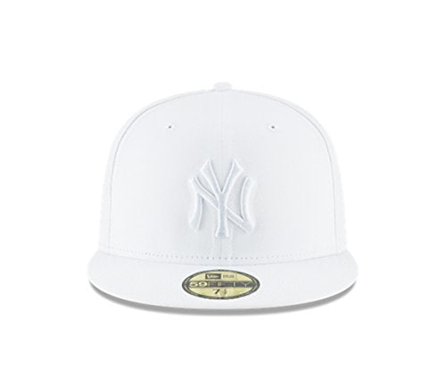 New Era Mens New York Yankees MLB Authentic Collection 59FIFTY Cap, Adult, Scarlet - color: White, size: 7 3/8