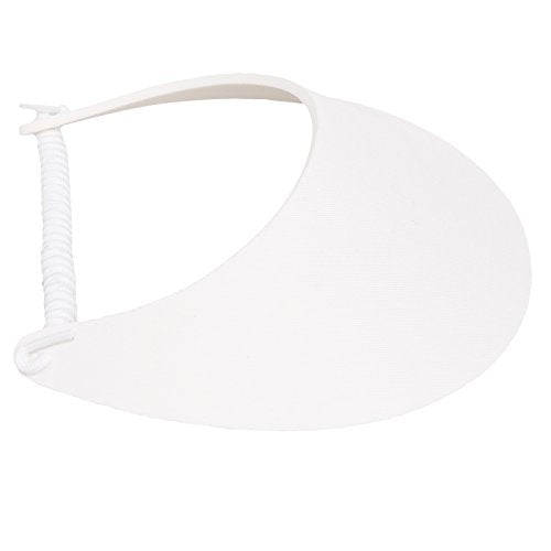 MG Women's Cotton Solid String Sun Visor Hat - color: White
