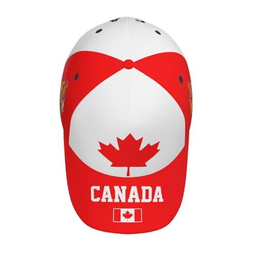 National Flags Baseball Cap for Men Women, Adjustable Trucker Hat Sun Visor Caps, Outdoor Dad Cap Patriotic Hat - color: Canadian Flag
