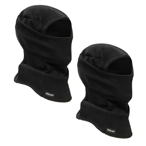 KOOLSOLY Ski Mask Balaclava Cold Weather Warm and Fleece Face Mask Neck Warmer Full Face Mask for Men&Women - color: Black*black