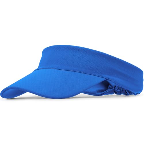 Sun Visor for Women Men Summer Lightweight Sports Sun Visors Hats - color: Royal Blue