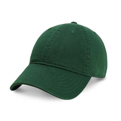 CHOK.LIDS Everyday Premium Cotton Dad Hat Adjustable Baseball Cap Unisex - color: Hunter Green