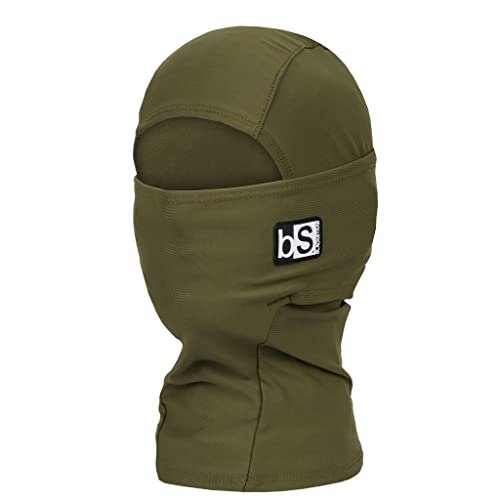 BLACKSTRAP Kids' Hood ExoHinge Balaclava Ski Mask, Helmet Compatible, Keeps Kids Comfortable and Warm - color: Drab, size: One Size