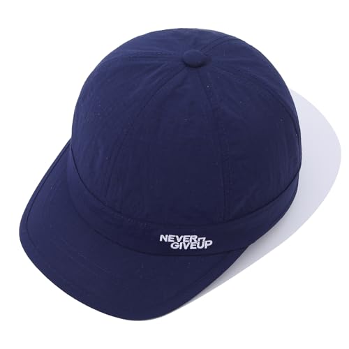 Quick Dry Short Brim Baseball Cap Lightweight Unstructured Sports Hat Trucker Cap Waterproof Umpire Sun Hat - color: Mg-xzcbsudy2515-navy Blue