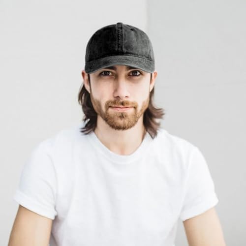 Edoneery Baseball Cap for Men and Women, Low Profile Washed Cotton Dad Hat - color: Dark Gray