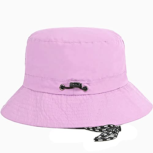 Waterproof Bucket Hat for Women and Men - UV Protection Beach Sun Hat Fishing Safari Boonie Hat Rain Hat Adjustable Packable - color: Purple - Waterproof