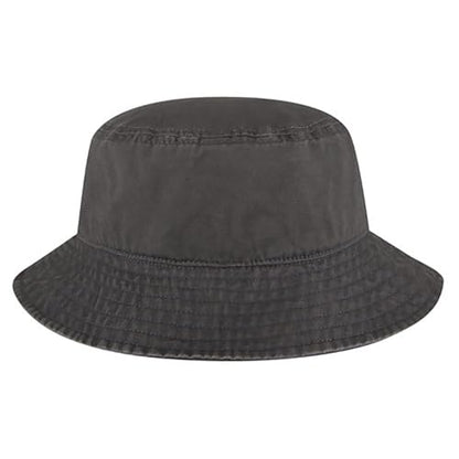Ashen Fane Garment Washed Combed Cotton Twill Packable Lightweight Unisex Bucket Hat - color: Charcoal, size: Large