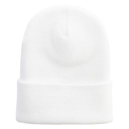 e4Hats.com 12 inch Cuffed Knit Long Beanie - color: White