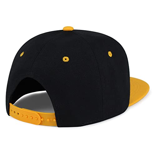 JPAK Pizza Hip-Hop Snapback Hat Embroidered Baseball Cap Foodie - color: 24. Black/Yellow