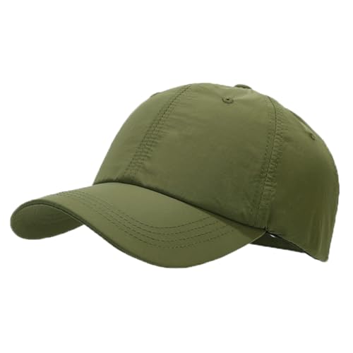 Waterproof Quick Dry Baseball Cap for Men Women Lightweight UV Protection Summer Hats for Outdoor Sports - color: Army Green