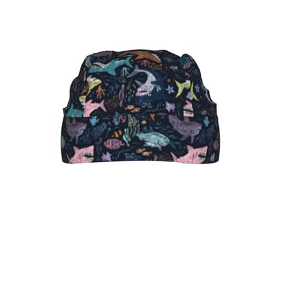 Adjustable Cycling Cap, Quick Dry Sports Bandana Skull Cap Helmet Liner - color: Funny Sharks