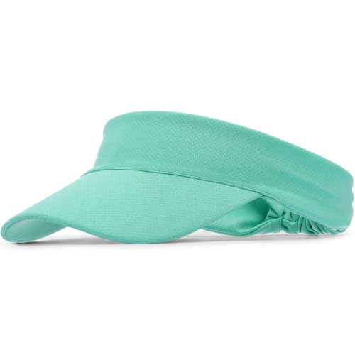 Sun Visor for Women Men Summer Lightweight Sports Sun Visors Hats - color: Light Green