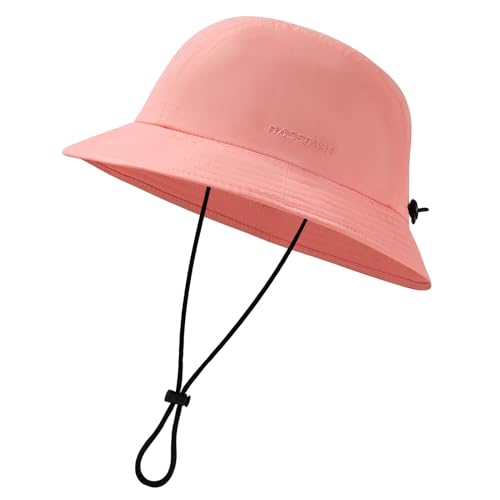 BASSDASH UPF50+ Fishing Bucket Hat for Men Women Lightweight Water Resistant Packable Outdoor Summer Sun Hats FH13 - color: Peach Pink
