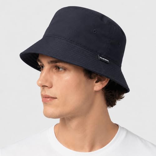 Lightweight Quick Dry Packable Bucket Sun Hat for Men Women – UPF Outdoor Fishing Hiking Beach Travel Safari Hat - color: 2. Light - Navy, size: Small-Medium